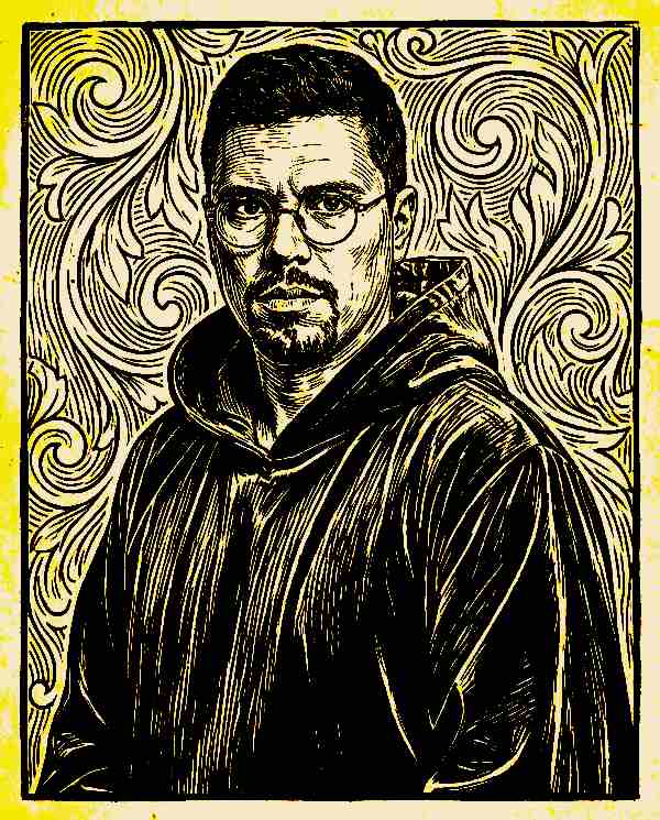 Woodcut of the alchemist.